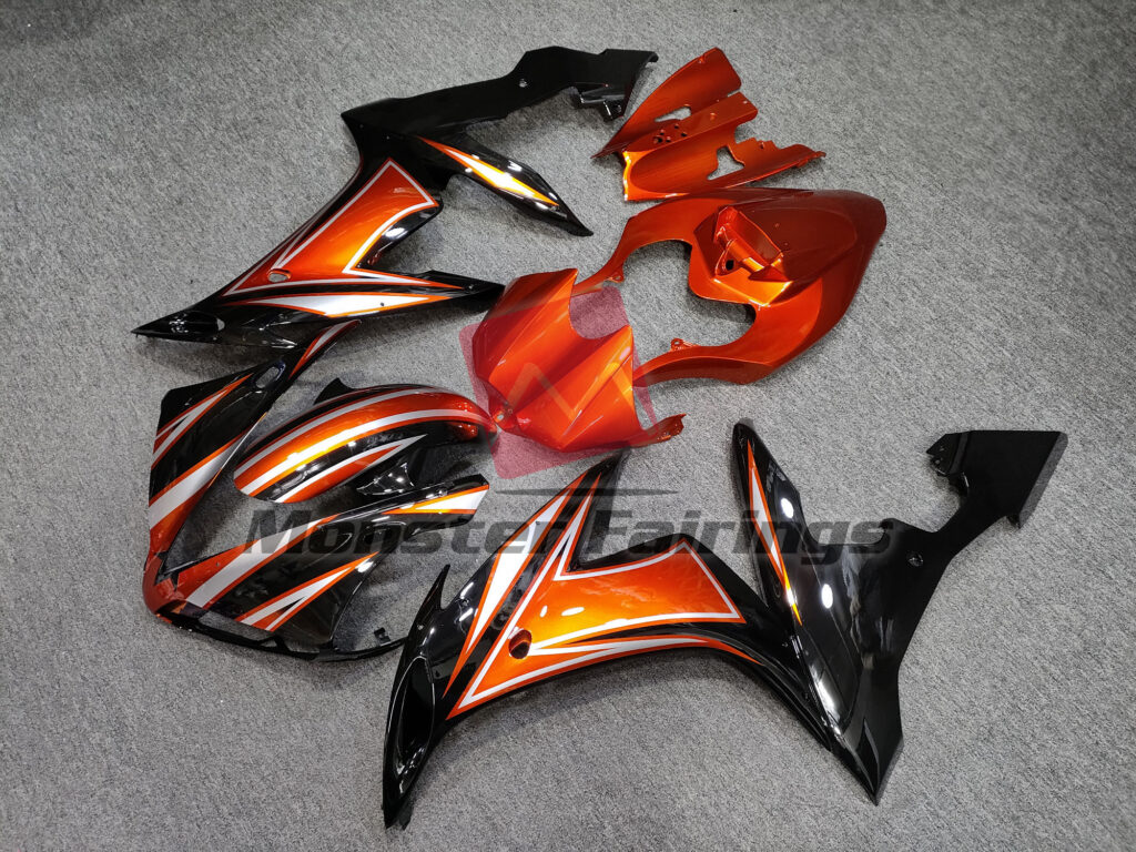Gloss Black & Burnt Orange ABS fairings for Yamaha R1 2004 - 2006 - premium OEM fit kit by Monster Fairings