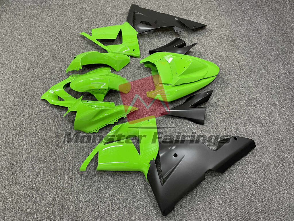 Gloss Green & Matte Black ABS fairings for Kawasaki ZX10R 2004 - 2005 - premium OEM fit kit by Monster Fairings