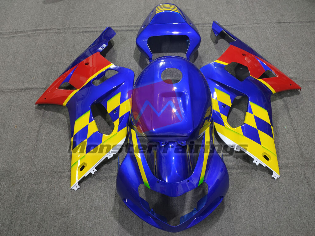 Suzuki GSXR 600 - 750 2001 - 2003 Telefonica ABS fairings - custom motorcycle bodywork kit by Monster Fairings