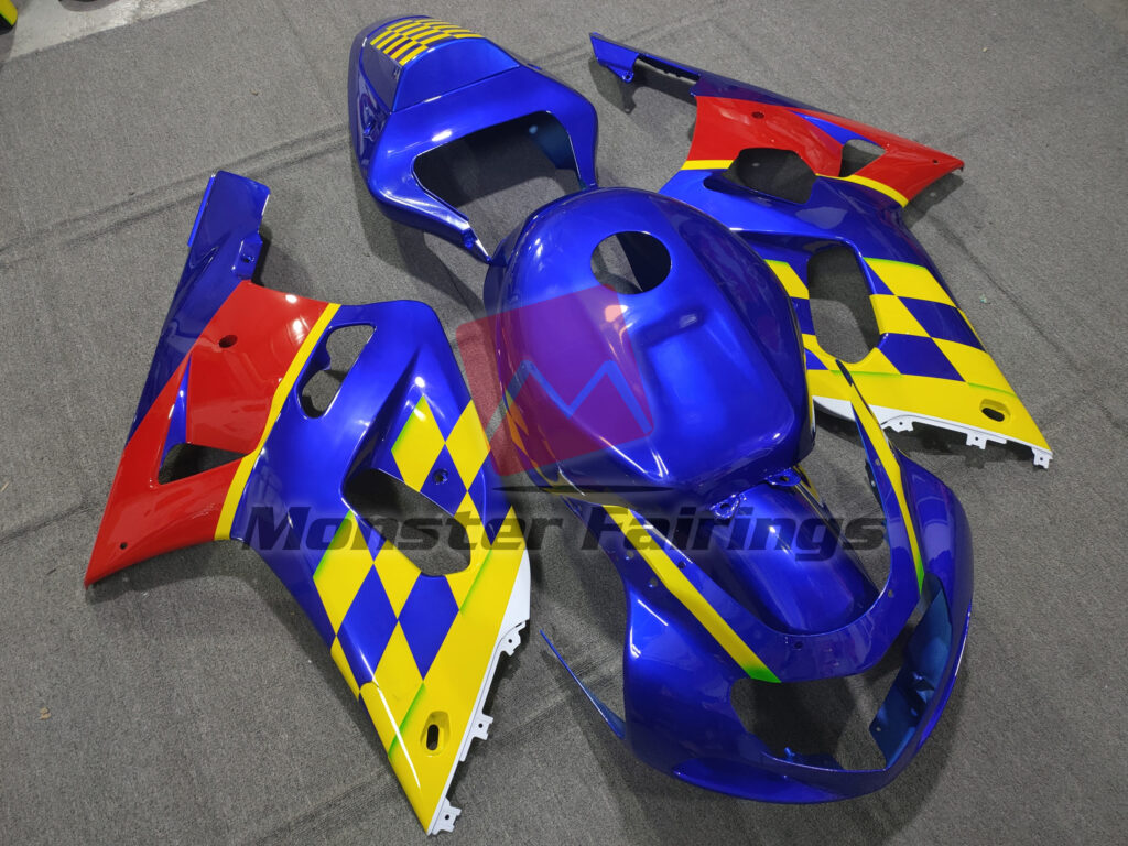 2001 - 2003 Suzuki GSXR Telefonica fairing set - ABS injection, custom painted by Monster Fairings
