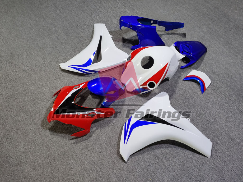 Gloss White, Red and Blue ABS fairings for Honda CBR1000RR 2008 - 2011 - premium OEM fit kit by Monster Fairings