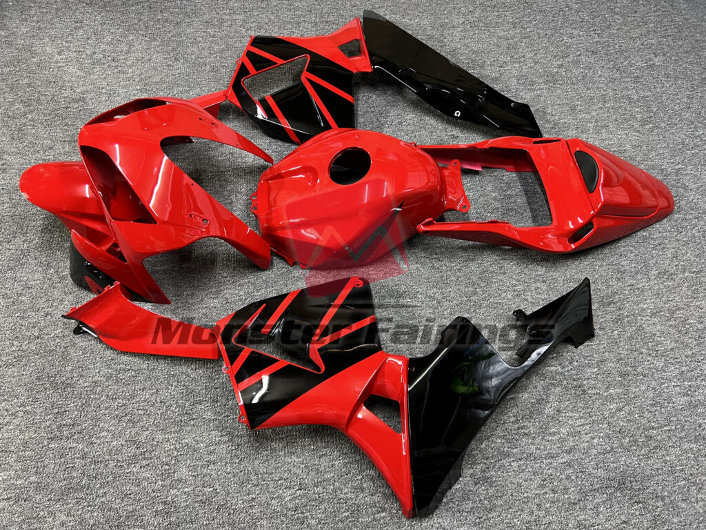 2003 - 2004 Honda CBR600RR Gloss Red & Black OEM Style fairing set - ABS injection, custom painted by Monster Fairings