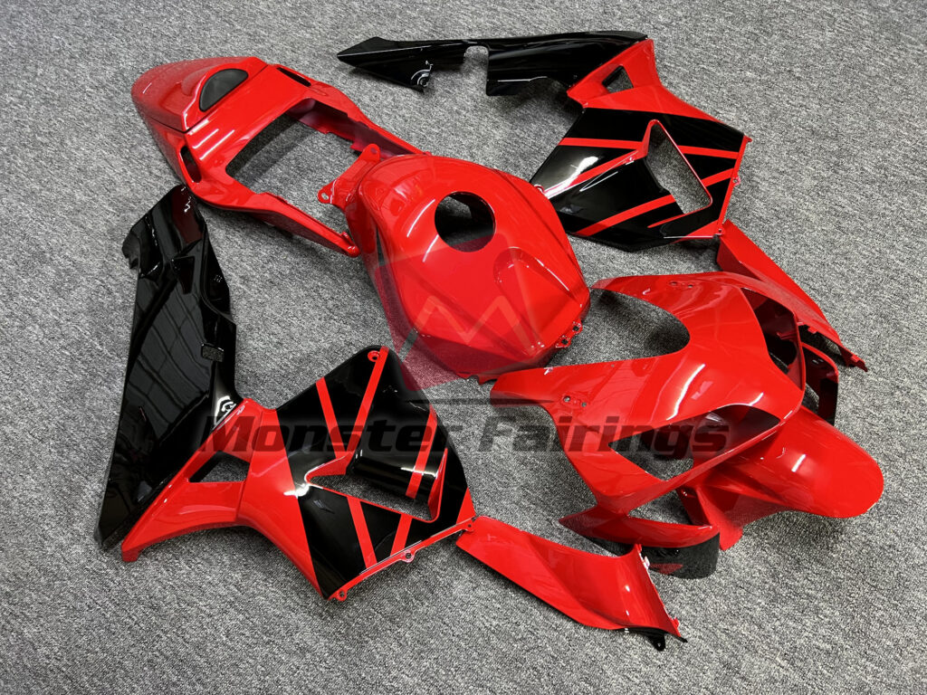 Honda CBR600RR custom ABS fairings 2003 - 2004 in Gloss Red & Black OEM Style - durable replacement kit, Monster Fairings