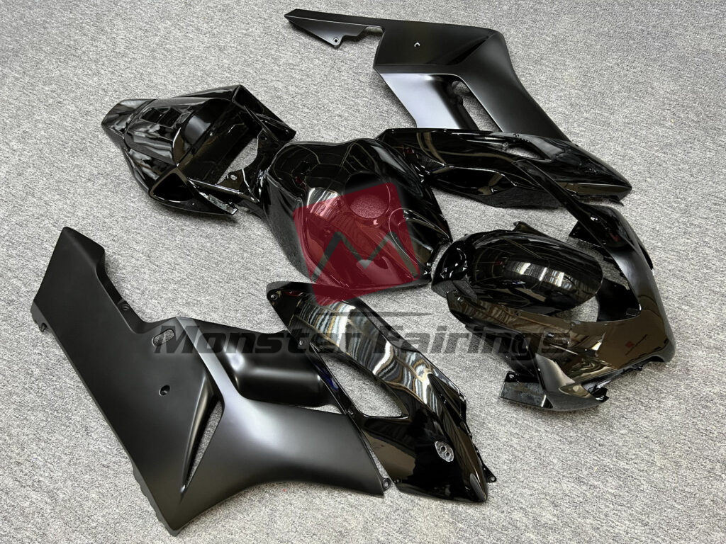 2004 - 2005 Honda CBR1000RR Gloss Black & Matte Black fairing set - ABS injection, custom painted by Monster Fairings