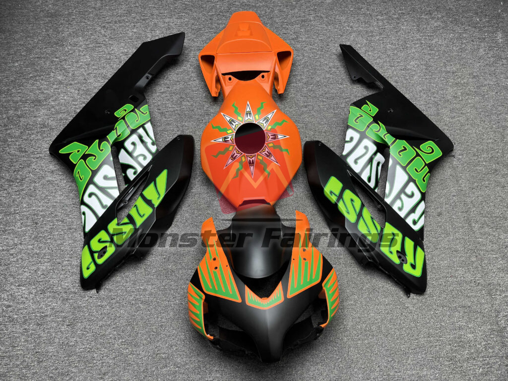 Honda CBR1000RR 2004 - 2005 Matte Orange & Black Rossi ABS fairings - custom motorcycle bodywork kit by Monster Fairings