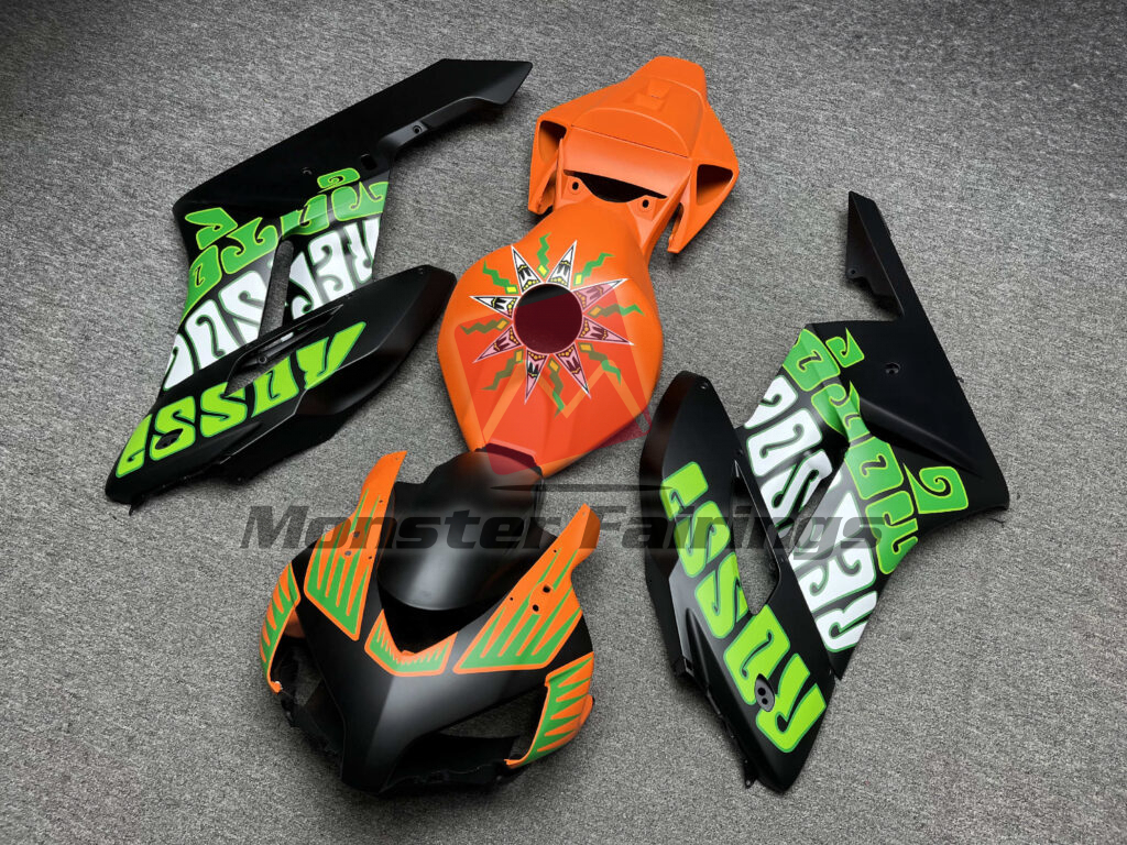 Matte Orange & Black Rossi ABS fairings for Honda CBR1000RR 2004 - 2005 - premium OEM fit kit by Monster Fairings