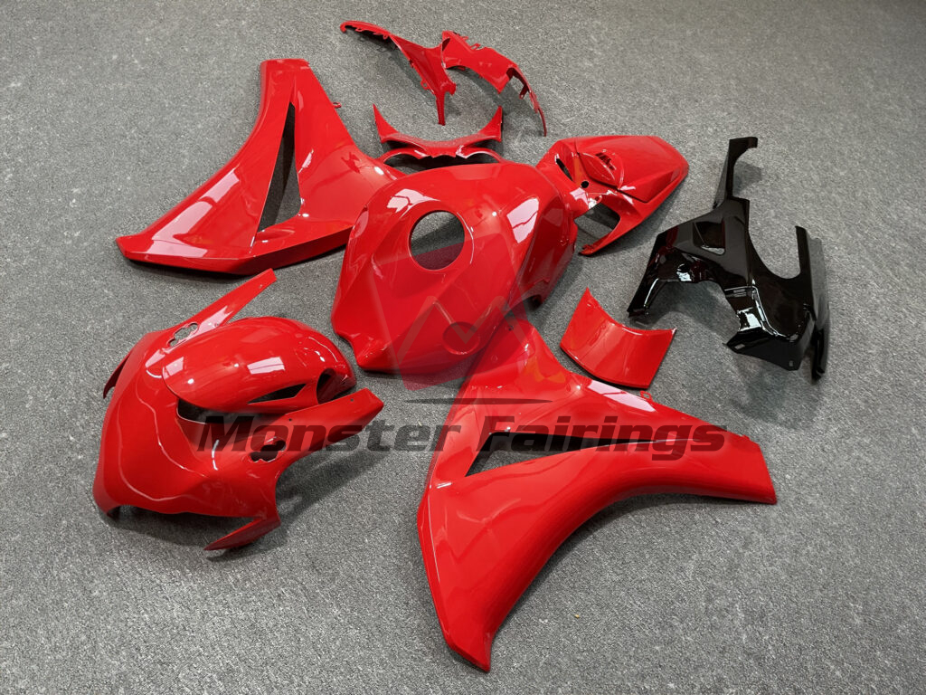 2008 - 2011 Honda CBR1000RR Gloss Red fairing set - ABS injection, custom painted by Monster Fairings