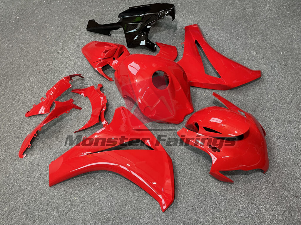 Honda CBR1000RR custom ABS fairings 2008 - 2011 in Gloss Red - durable replacement kit, Monster Fairings