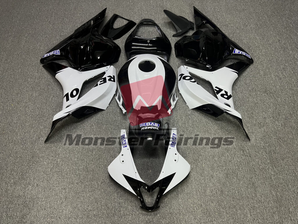 Honda CBR600RR 2009 - 2012 Gloss White & Black Repsol ABS fairings - custom motorcycle bodywork kit by Monster Fairings