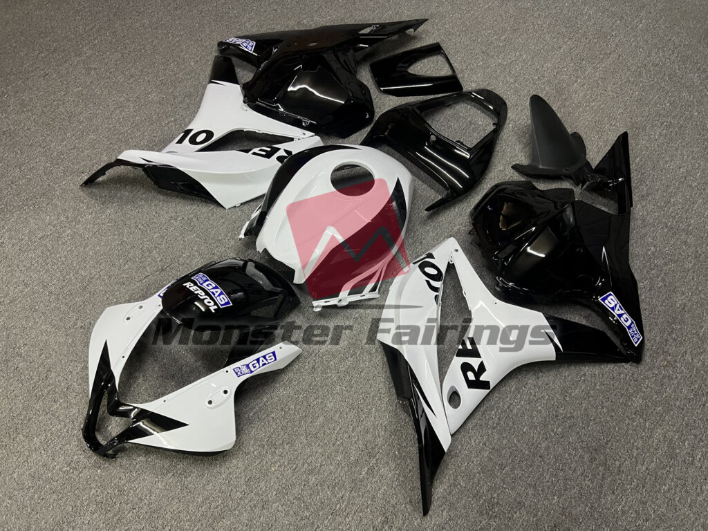 Gloss White & Black Repsol ABS fairings for Honda CBR600RR 2009 - 2012 - premium OEM fit kit by Monster Fairings