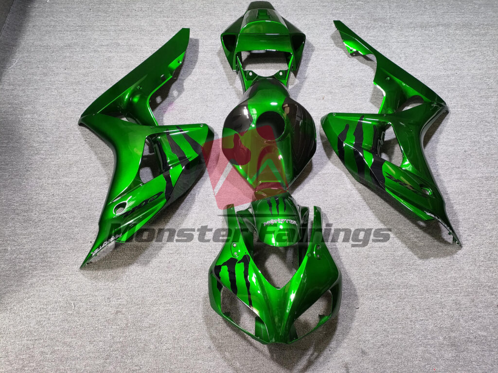 Honda CBR1000RR 2006 - 2007 Amazing Green Monster ABS fairings - custom motorcycle bodywork kit by Monster Fairings
