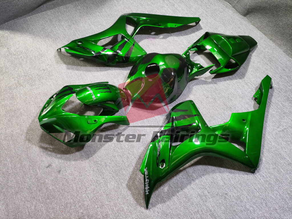 Honda CBR1000RR custom ABS fairings 2006 - 2007 in Amazing Green Monster - durable replacement kit, Monster Fairings