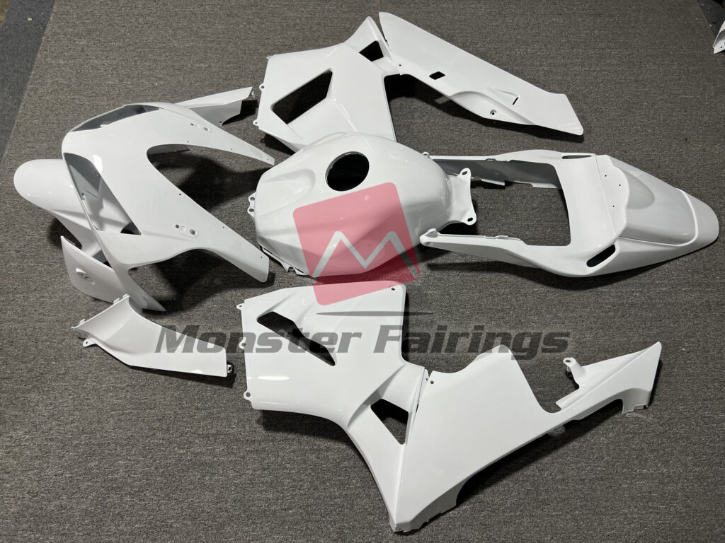 2003 - 2004 Honda CBR600RR Gloss White Plain fairing set - ABS injection, custom painted by Monster Fairings