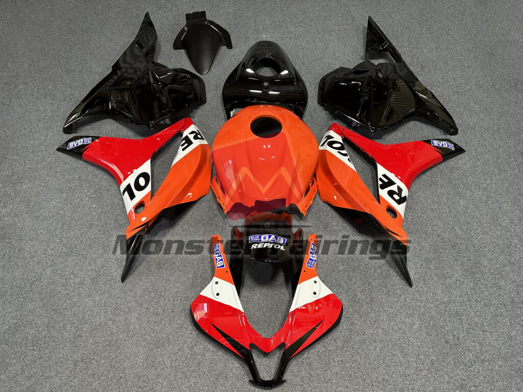 Honda CBR600RR 2009 - 2012 Gloss Classic Repsol ABS fairings - custom motorcycle bodywork kit by Monster Fairings