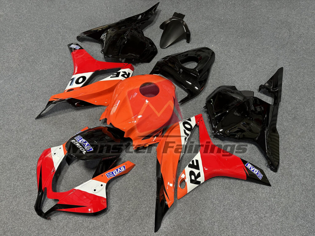 Honda CBR600RR custom ABS fairings 2009 - 2012 in Gloss Classic Repsol - durable replacement kit, Monster Fairings