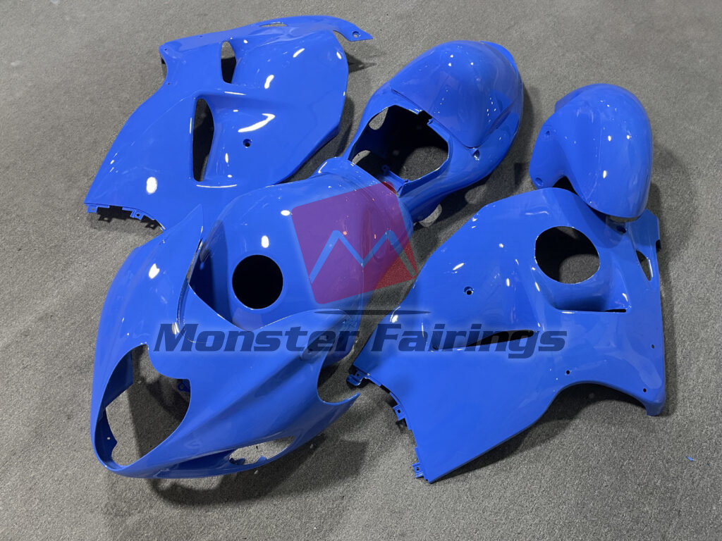 Suzuki GSXR 1300 custom ABS fairings 1997 - 2007 in Gloss Light Blue - durable replacement kit, Monster Fairings