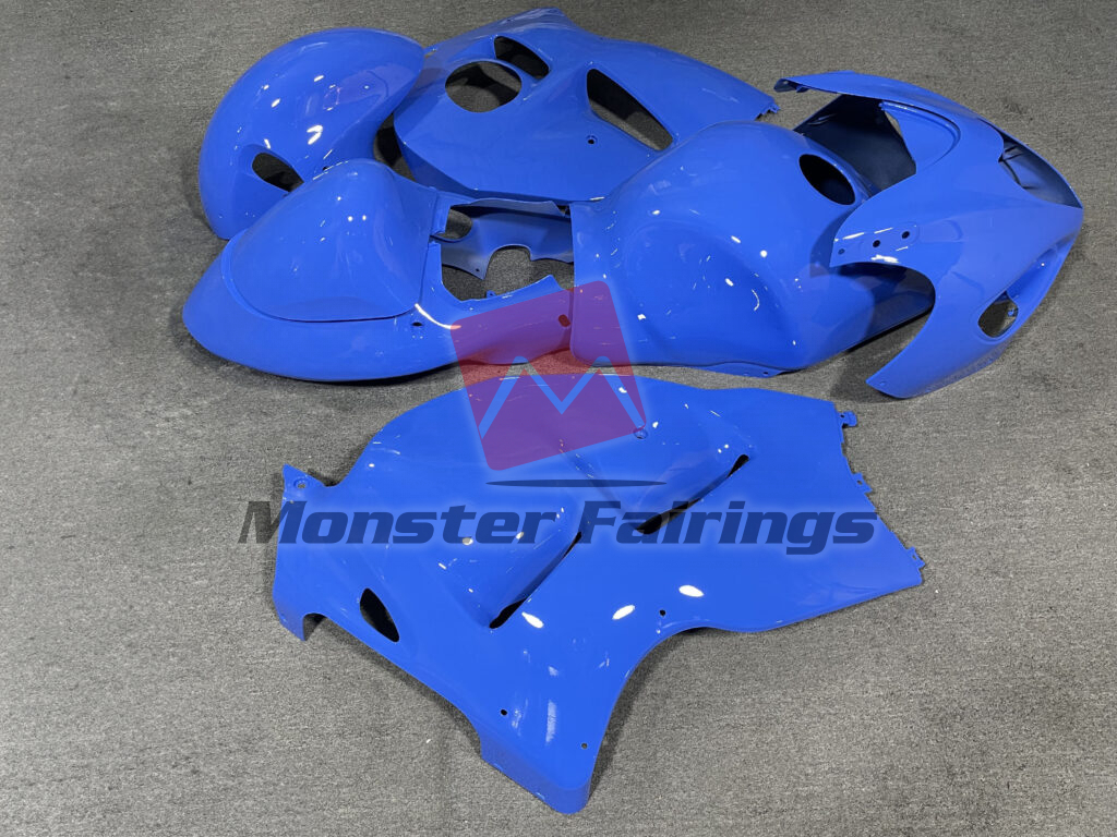 1997 - 2007 Suzuki GSXR 1300 Gloss Light Blue fairing set - ABS injection, custom painted by Monster Fairings