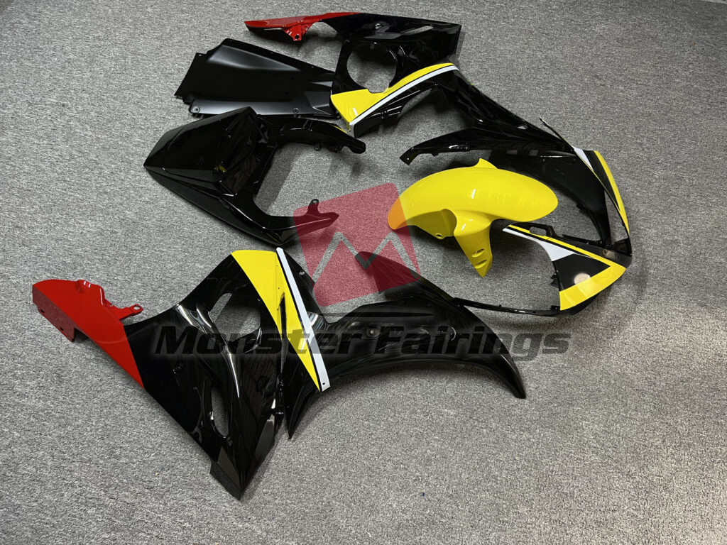 Gloss Black & Yellow Red ABS fairings for Yamaha R6 2005 - premium OEM fit kit by Monster Fairings