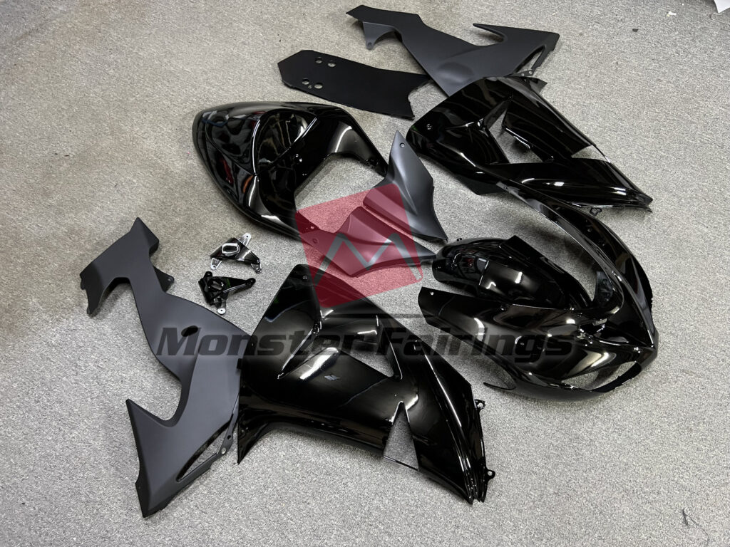 Kawasaki ZX10R custom ABS fairings 2006 - 2007 in Gloss & Matte Black - durable replacement kit, Monster Fairings
