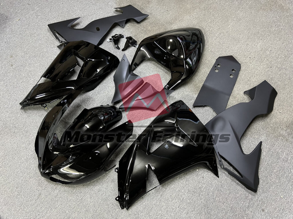 Gloss & Matte Black ABS fairings for Kawasaki ZX10R 2006 - 2007 - premium OEM fit kit by Monster Fairings