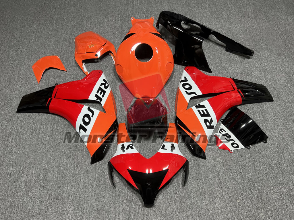 Honda CBR1000RR 2008 - 2011 Gloss Repsol Style ABS fairings - custom motorcycle bodywork kit by Monster Fairings
