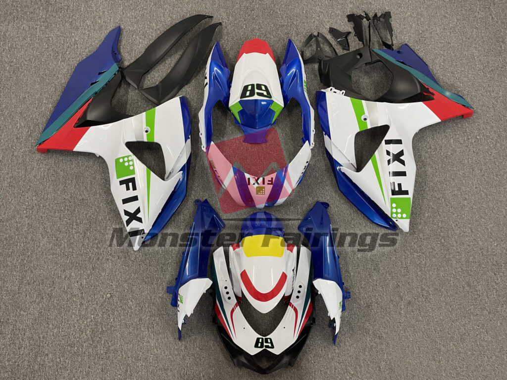 Suzuki GSXR 1000 2009 - 2016 Fixi ABS fairings - custom motorcycle bodywork kit by Monster Fairings