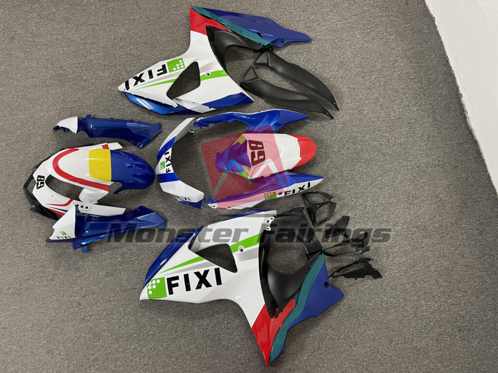2009 - 2016 Suzuki GSXR 1000 Fixi fairing set - ABS injection, custom painted by Monster Fairings