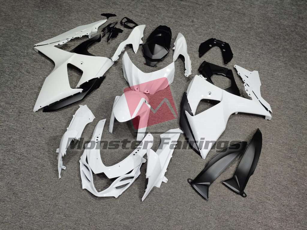 Gloss White ABS fairings for Suzuki GSXR 1000 2009 - 2016 - premium OEM fit kit by Monster Fairings
