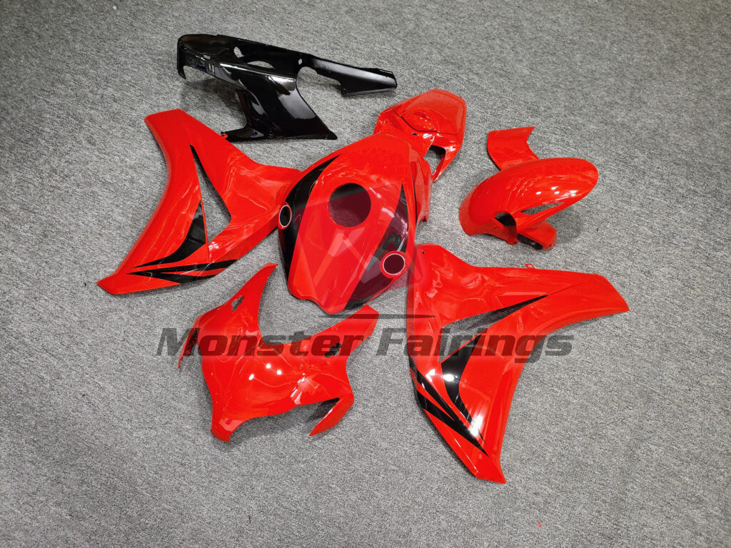 Gloss Red with Black ABS fairings for Honda CBR1000RR 2008 - 2011 - premium OEM fit kit by Monster Fairings