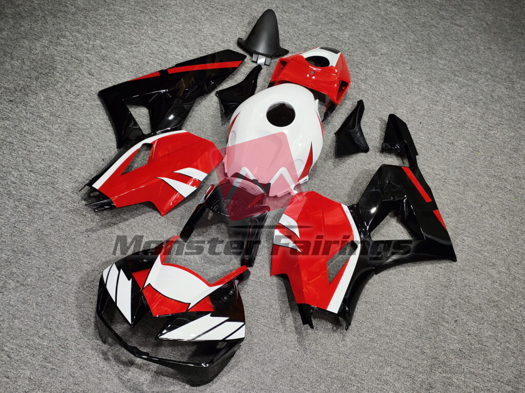 Gloss Black Red & White ABS fairings for Honda CBR600RR 2013 - 2025 - premium OEM fit kit by Monster Fairings