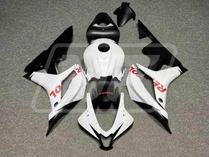Honda CBR600RR 2007-2008 Matte White Red Repsol ABS Fairings | Monster Fairings