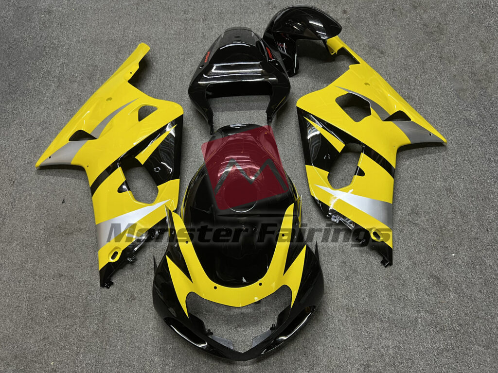 Suzuki GSXR 600 - 750 2001 - 2003 Yellow OEM Style ABS fairings - custom motorcycle bodywork kit by Monster Fairings