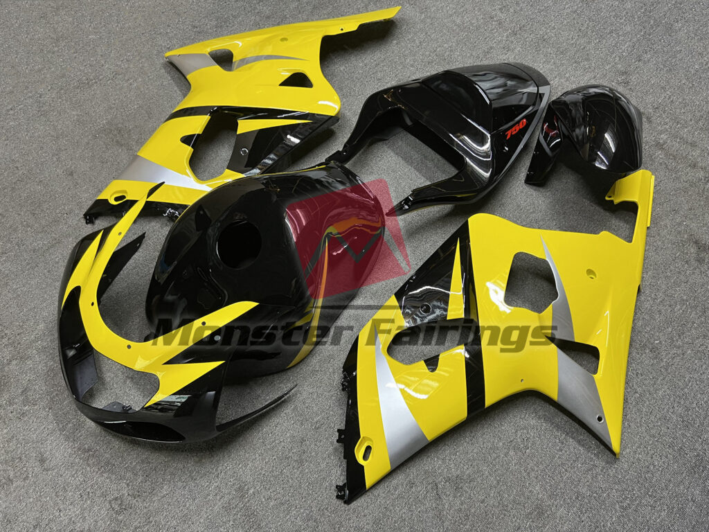 Suzuki GSXR custom ABS fairings 2001 - 2003 in Yellow OEM Style - durable replacement kit, Monster Fairings