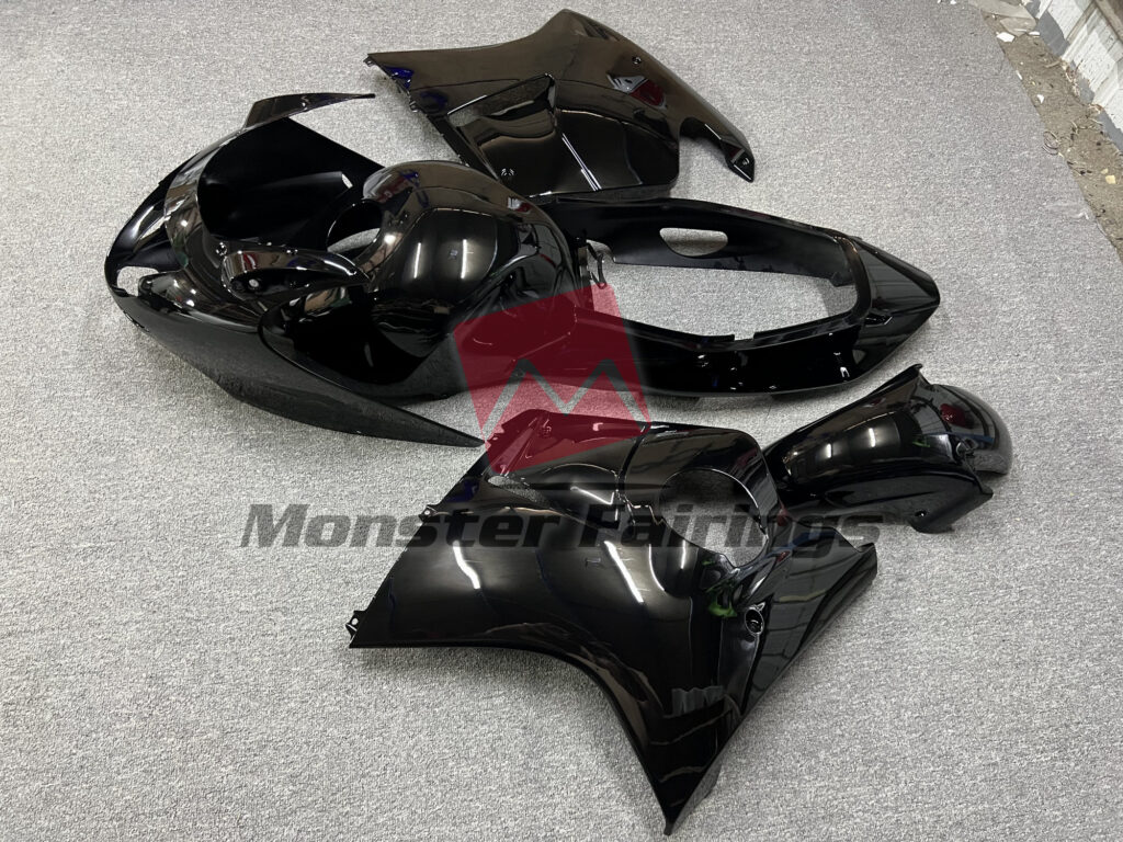 1999 - 2007 Honda CBR1100XX Gloss Black fairing set - ABS injection, custom painted by Monster Fairings