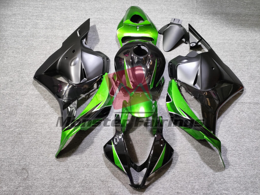 Honda CBR600RR 2009 - 2012 Special Green Matte Black ABS fairings - custom motorcycle bodywork kit by Monster Fairings