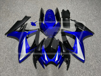 Suzuki GSXR 600-750 2006-2007 Gloss Deep Blue With Black ABS Fairings | Monster Fairings