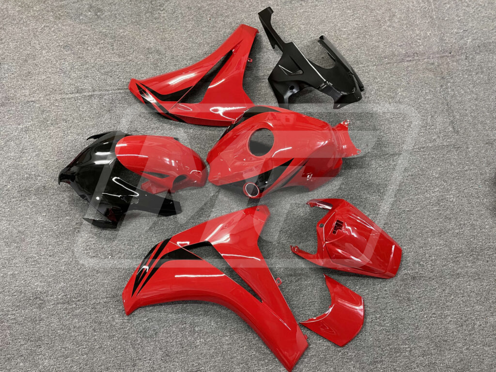 2008 - 2011 Honda CBR1000RR Gloss Orange Red fairing set - ABS injection, custom painted by Monster Fairings