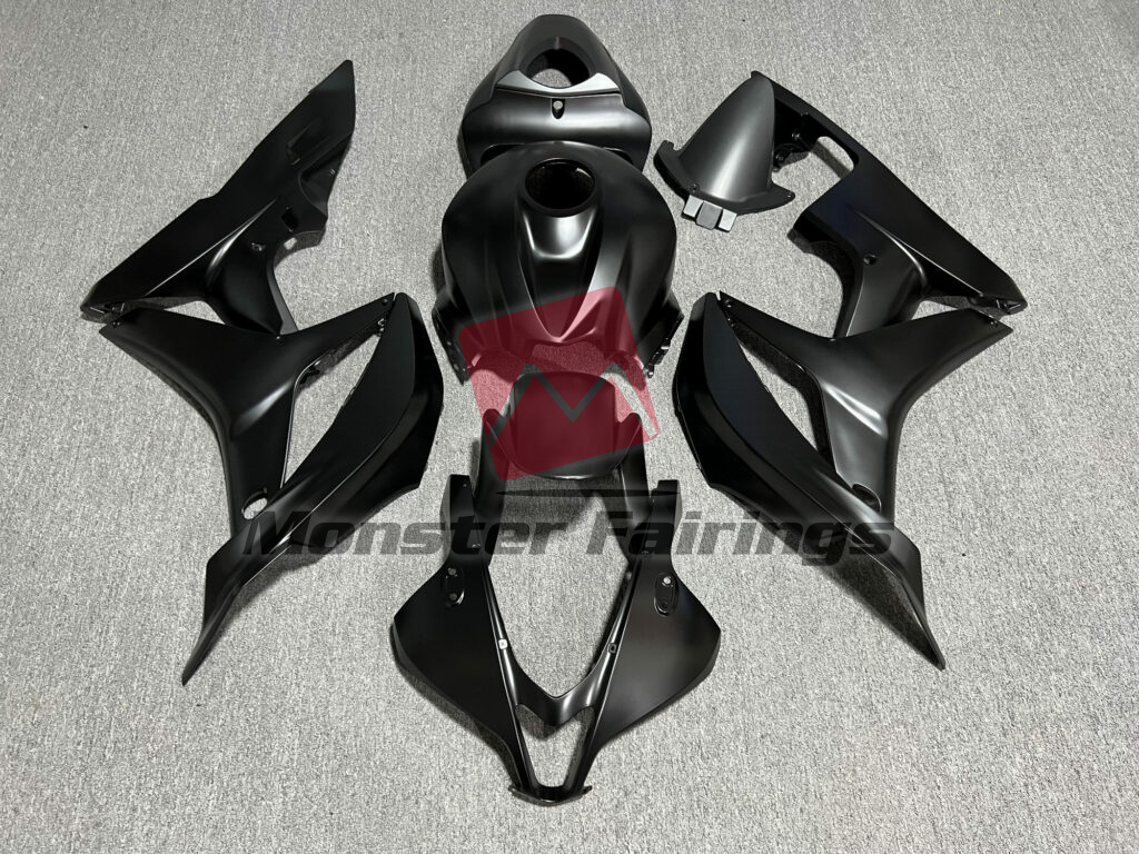 Honda CBR600RR 2007 - 2008 Matte Black ABS fairings - custom motorcycle bodywork kit by Monster Fairings