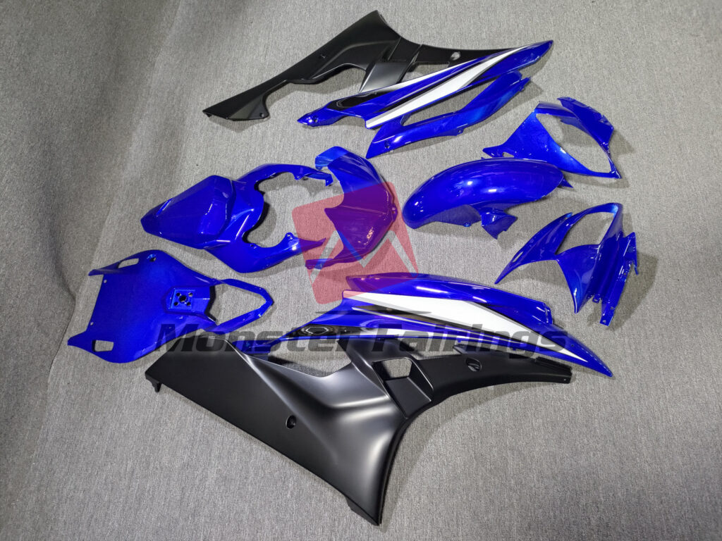 2006 - 2007 Yamaha R6 Blue OEM Style fairing set - ABS injection, custom painted by Monster Fairings
