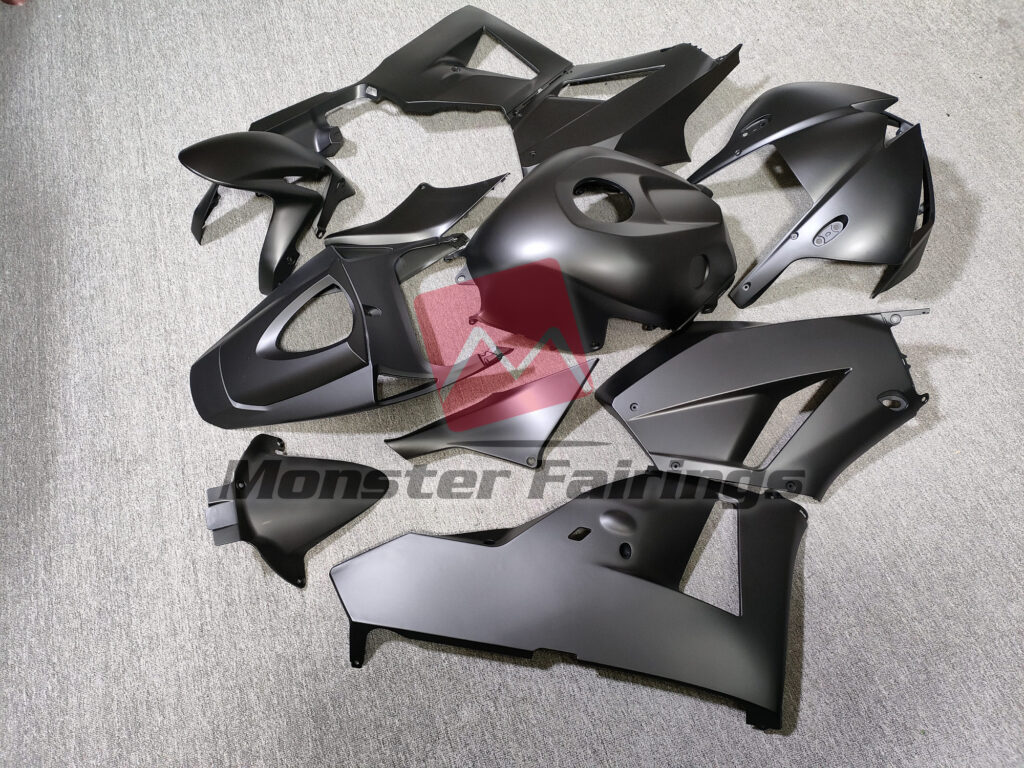 2013 - 2025 Honda CBR600RR Matte Black fairing set - ABS injection, custom painted by Monster Fairings