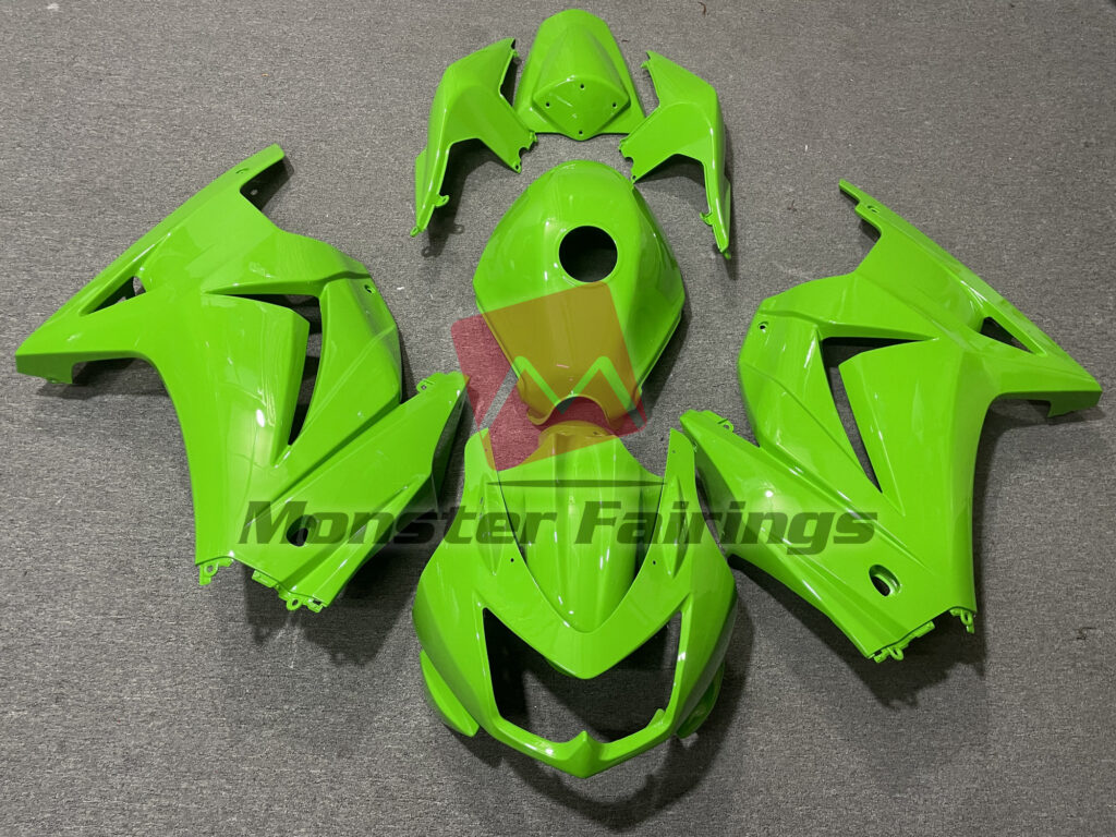 Kawasaki Ninja 250 2008 - 2013 Green ABS fairings - custom motorcycle bodywork kit by Monster Fairings