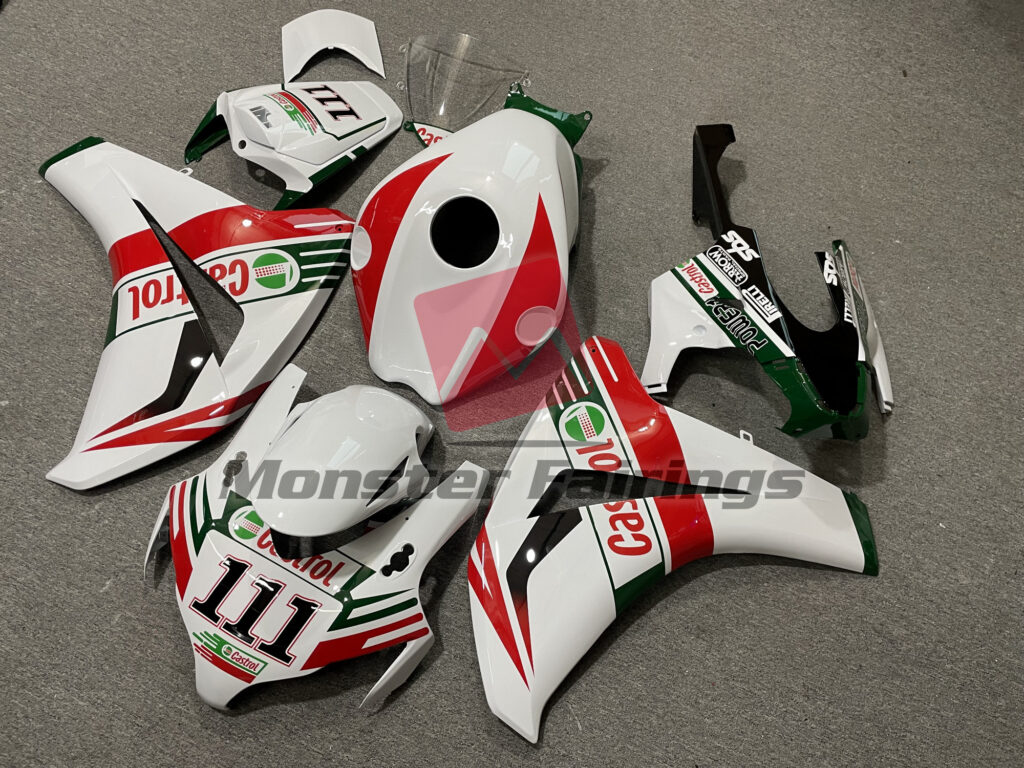 Honda CBR1000RR custom ABS fairings 2008 - 2011 in Castrol 111 design - durable replacement kit, Monster Fairings