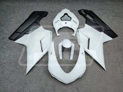 Ducati 848 1098 1198 2007-2012 Gloss White & Matte Black ABS Fairings | Monster Fairings