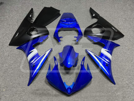 Yamaha R6 2005 Gloss Blue with Matte Black ABS Fairings | Monster Fairings
