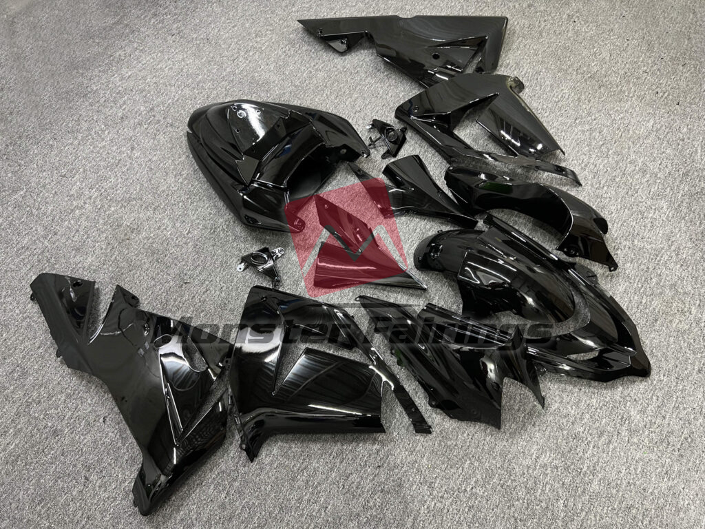 Gloss Black ABS fairings for Kawasaki ZX10R 2004 - 2005 - premium OEM fit kit by Monster Fairings