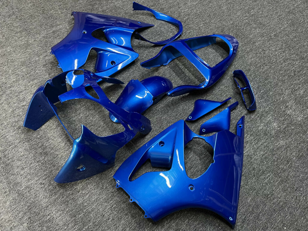 Gloss Vibrant Blue ABS fairings for Kawasaki ZX6R 2000 - 2002 - premium OEM fit kit by Monster Fairings
