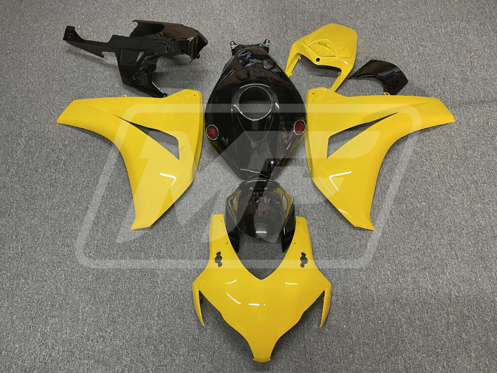 Honda CBR1000RR 2008 - 2011 Gloss Yellow & Black ABS fairings - custom motorcycle bodywork kit by Monster Fairings
