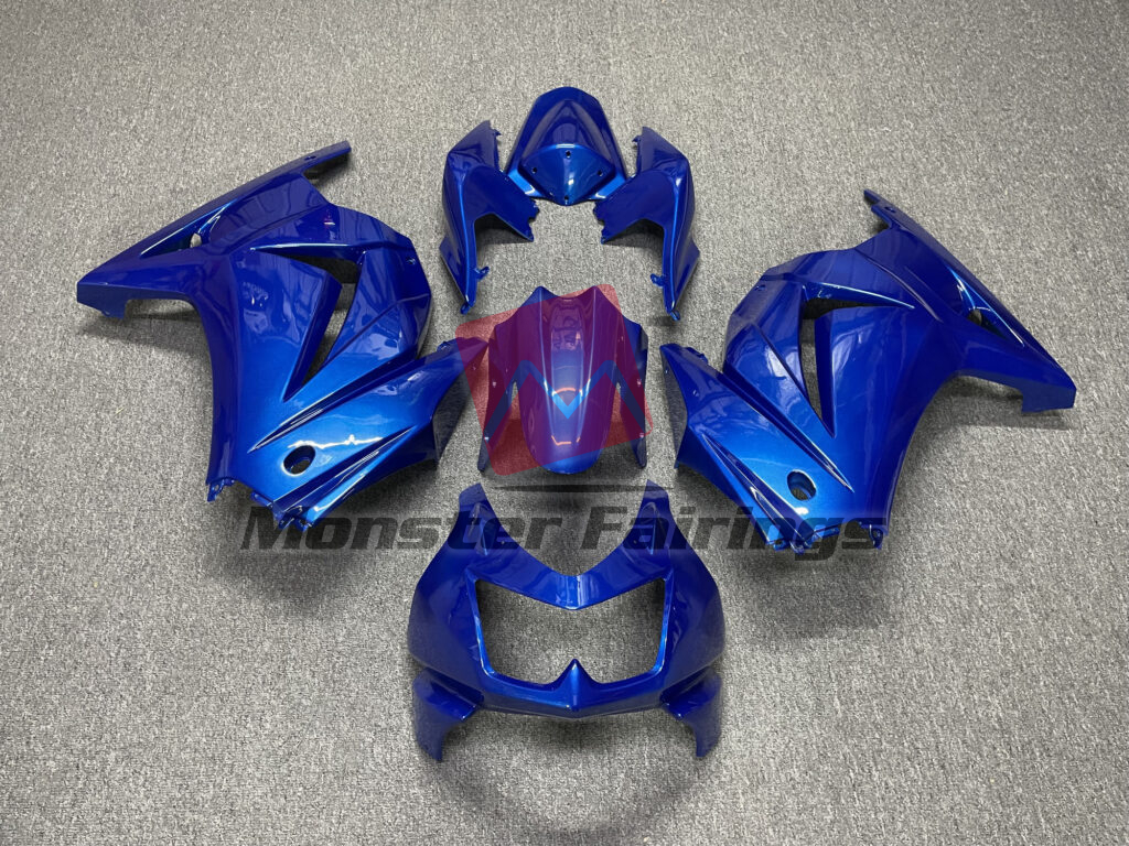 Kawasaki Ninja 250 2008 - 2013 Gloss Blue ABS fairings - custom motorcycle bodywork kit by Monster Fairings