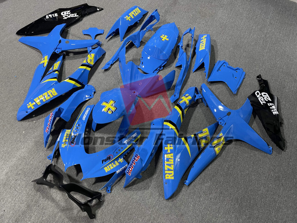 Suzuki GSXR custom ABS fairings 2008 - 2010 in Rizla - durable replacement kit, Monster Fairings