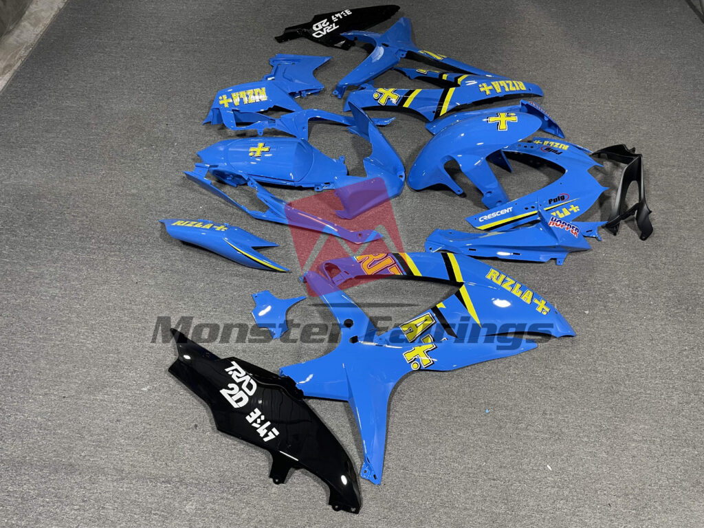 2008 - 2010 Suzuki GSXR Rizla fairing set - ABS injection, custom painted by Monster Fairings
